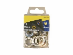 10 Ösen Mit Scheiben Und Werkzeug Silber 14mm Rostfrei