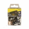 24 Ösen Mit Scheiben Und Werkzeug Brüniert 8mm Rostfrei