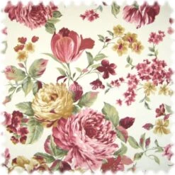 Möbelstoff Flora Pfingstrose In Englisch Leinen Optik