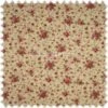 Möbelstoff Flora Little Rose Rotviolett / Sand In Englisch Leinen Optik