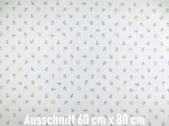 Jacquard Flachgewebe Möbelstoff Schiffsrad Blau / Weiss Mit Maritime Motiv -Modegeschäft Für Inneneinrichtung Ank blauer 60 x 80