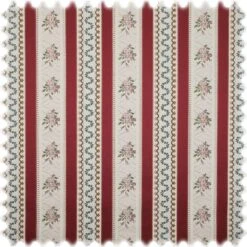 Biedermeier Streifen Möbelstoff Bordeaux