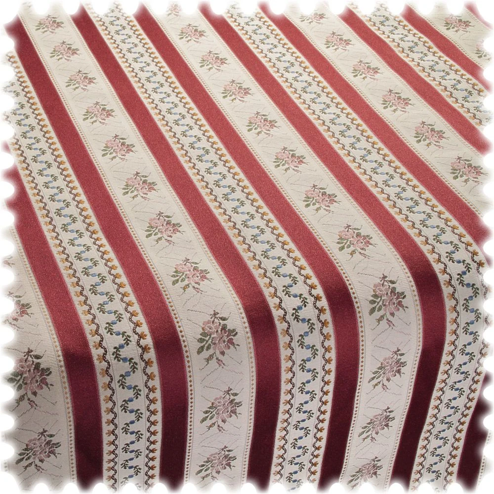 Biedermeier Streifen Möbelstoff Bordeaux 2 Biedermeier Streifen Möbelstoff Bordeaux – Bild 2