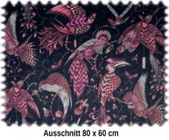 Clarke & Clarke Samt Velours Möbelstoff Audubon Pink Velvet -Modegeschäft Für Inneneinrichtung Clarke und Clarke Emma J Shipley Audubon Pink Velvet 3