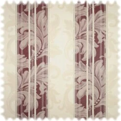 Jacquard Möbelstoff Barock Stripe Bordeaux Mit Fleckschutz