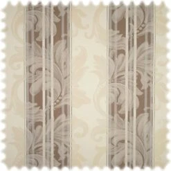 Jacquard Möbelstoff Barock Stripe Braun Mit Fleckschutz