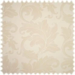 Jacquard Möbelstoff Barock Uni Perlweiß Mit Fleckschutz