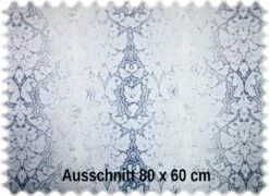 Samt Velours Möbelstoff Ornament Dubai Blau Grau Mit Fleckschutz -Modegeschäft Für Inneneinrichtung Dubai Blau Grau 21