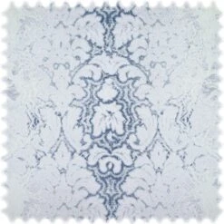 Samt Velours Möbelstoff Ornament Dubai Blau Grau Mit Fleckschutz