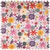 Farbdruck Möbelstoff Blumen Lila / Violett / Rot