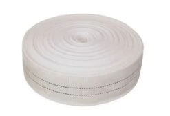 50 Meter Polster Gurte Polyester Unelastisch Weiss / 2 Streifen