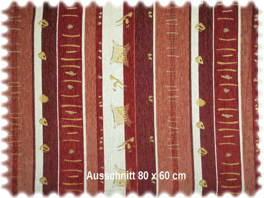 AKTION Chenille Streifen Möbelstoff Honolulu Bordeaux 3 AKTION Chenille Streifen Möbelstoff Honolulu Bordeaux – Bild 3