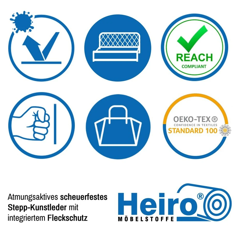 Kunstleder Stepp Mokka Mit Fleckschutz 3 Kunstleder Stepp Mokka Mit Fleckschutz – Bild 3