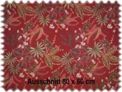 Jacquard Flachgewebe Möbelstoff Planta Rot -Modegeschäft Für Inneneinrichtung Heiro Moebelstoffe Planta Rot 3