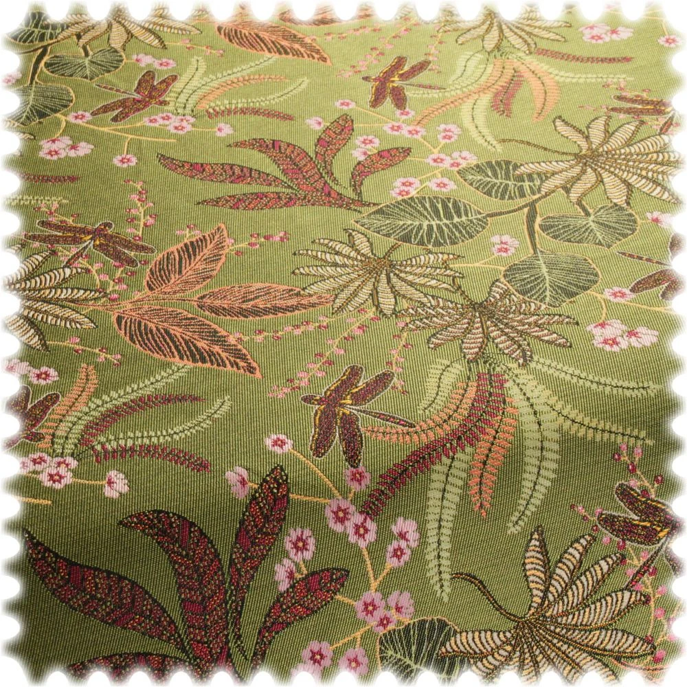 Jacquard Flachgewebe Möbelstoff Planta Grün 2 Jacquard Flachgewebe Möbelstoff Planta Grün – Bild 2
