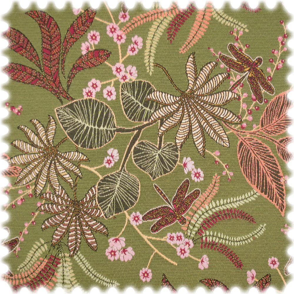 Jacquard Flachgewebe Möbelstoff Planta Grün 1 Jacquard Flachgewebe Möbelstoff Planta Grün