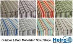 UV Beständiger Outdoor & Boot Möbelstoff Solar Stripe Multicolour Mit Sanitized®Ausrüstung -Modegeschäft Für Inneneinrichtung Heiro Solar Stripe Outdoor UV Stoff Sunproof All Colours 1