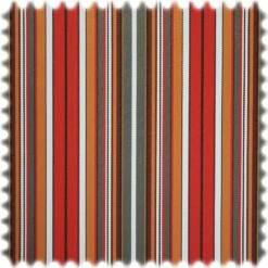 UV Beständiger Outdoor & Boot Möbelstoff Solar Stripe Rot / Orange Mit Sanitized®Ausrüstung