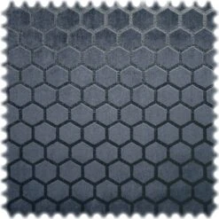 Clarke & Clarke Samt Velours Möbelstoff Hexa Navy