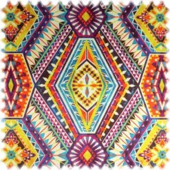 Samt Velours Möbelstoff Ethno Mit Fleckschutz