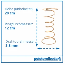 Sprungfeder 7 Gang | 7 Windungen Druckfeder- Höhe 28cm -Modegeschäft Für Inneneinrichtung NEU Sprungfeder 7 Gang 4