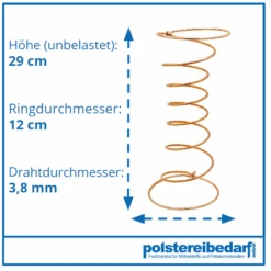Sprungfeder 8 Gang | 8 Windungen Druckfeder- Höhe 29cm -Modegeschäft Für Inneneinrichtung NEU Sprungfeder 8 Gang 4