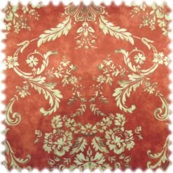 Samt Velours Möbelstoff Ornament Oman Terracotta Mit Fleckschutz