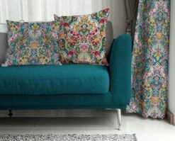 Samt Velours Möbelstoff Paisley Pink Mit Fleckschutz -Modegeschäft Für Inneneinrichtung P TRUSSARDI DIGITAL 0865 00001 00002