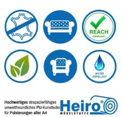 Vintage Kunstleder PU London Antik Anthrazit -Modegeschäft Für Inneneinrichtung PU London Kunstleder Lederfaser 1