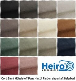 Cord Samt Möbelstoff Pana Steingrau Mit Fleckschutz -Modegeschäft Für Inneneinrichtung Pana Cord Samt Kollektion alle Farben