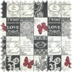 Jacquard Flachgewebe Möbelstoff Patch Weiss / Grau / Rot