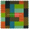 Farbdruck Möbelstoff Patchwork Grün / Blau