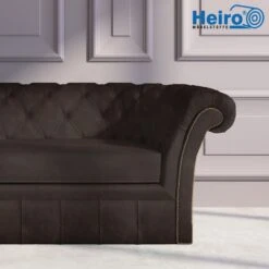 Vintage Kunstleder PU London Antik Dunkelbraun -Modegeschäft Für Inneneinrichtung Polstereibedarf Kunstleder London Antik Dunkelbraun