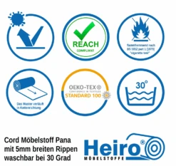 Cord Samt Möbelstoff Pana Steingrau Mit Fleckschutz -Modegeschäft Für Inneneinrichtung Polstereibedarf Online Anwendungsgrafik Cord Pana