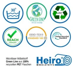 Microfaser Möbelstoff Heiro Green Line Navy -Modegeschäft Für Inneneinrichtung Polstereibedarf Online Anwendungsgrafik Green Line1 9