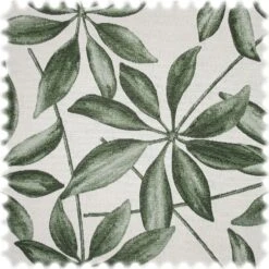 Jacquard Flachgewebe Möbelstoff Verano Floral Olivgrün