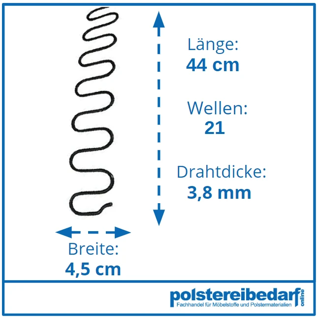 Nosag Wellenfeder 44cm X 4,5cm Stärke 3,8mm 5 Nosag Wellenfeder 44cm X 4,5cm Stärke 3,8mm – Bild 5