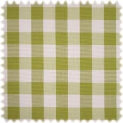 AKTION Trevira CS Karo Möbelstoff Sporty Check Weiß / Hellgrün