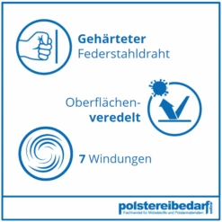 Sprungfeder 7 Gang | 7 Windungen Druckfeder- Höhe 28cm -Modegeschäft Für Inneneinrichtung sprungfeder 7 gang 2